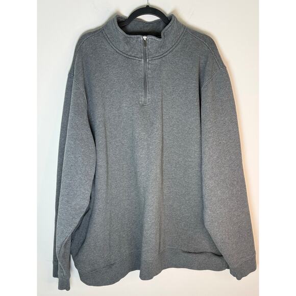 L.L. Bean Men’s 1/4 Zip Sweatshirt Heather Gray Pullover Size XXL Tall - Picture 1 of 8
